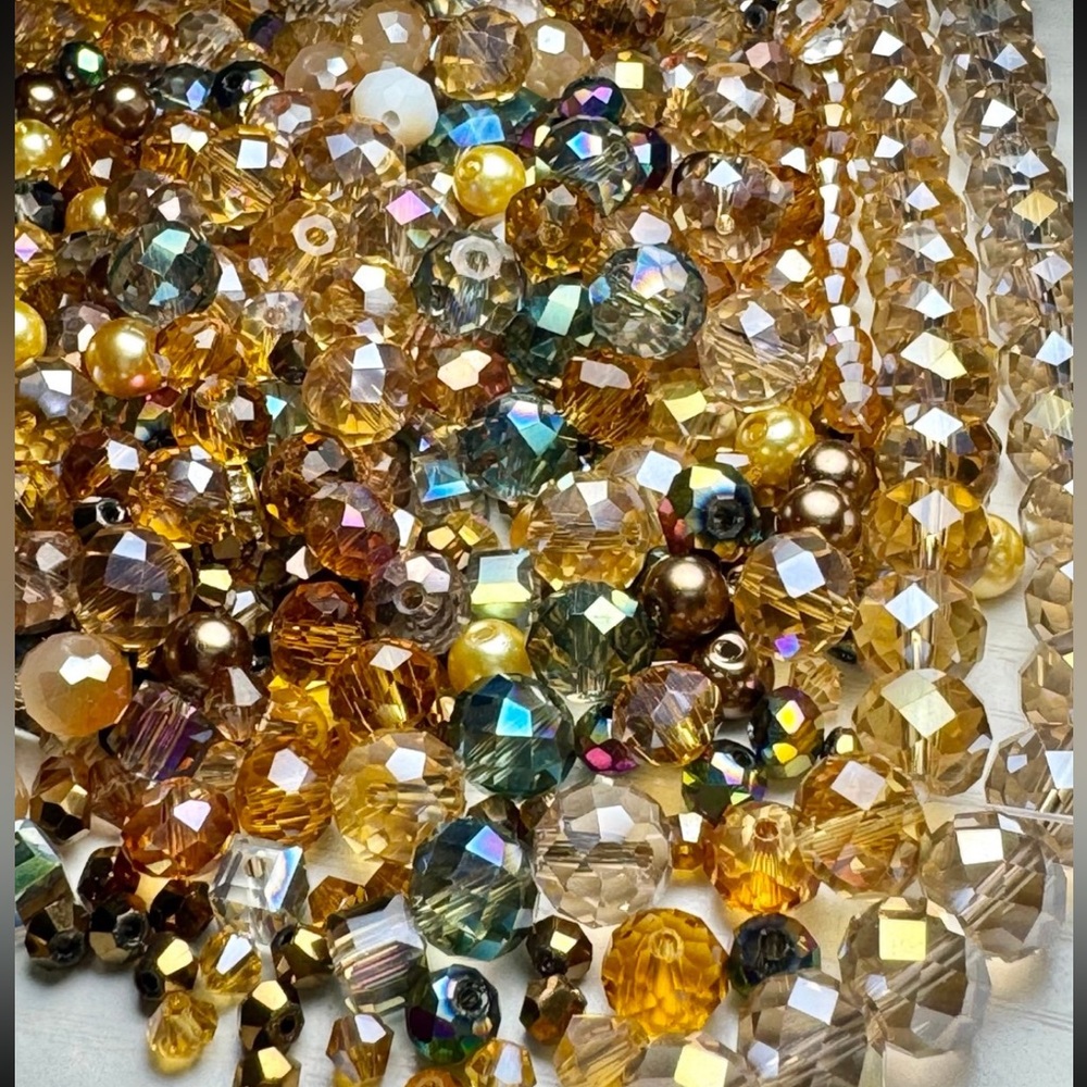 NEW Mega Crystal Beads Mixed Lot 10mm-4mm Bicones Brillottes jewelry making DIY